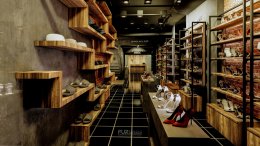 Design, manufacture and installation of stores: DD Shop, fashion shoe store, Huai Khwang, Bangkok.